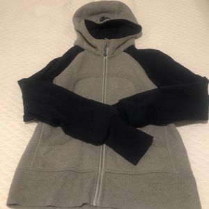 lululemon Scuba Hoodie - Grey/Navy - Size 8 or 10
